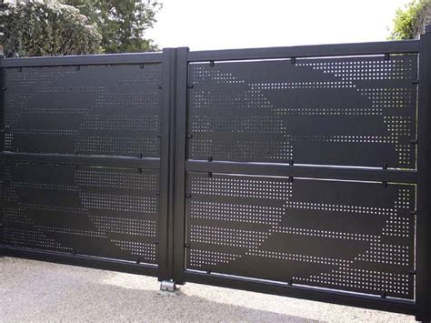 sheet metal gates|perforated metal sheet gate.